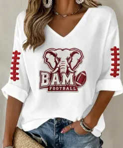 Tide Football Merch Football V-Neck Raglan Shirt Great Gifts For Her