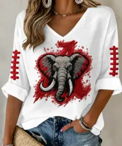 Tide Football Merch Football V-Neck Raglan Shirt Sports Gifts