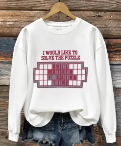 Tide Football Merch I Would Like To Solve The Puzzle Sweatshirt Sport Apparel Gift